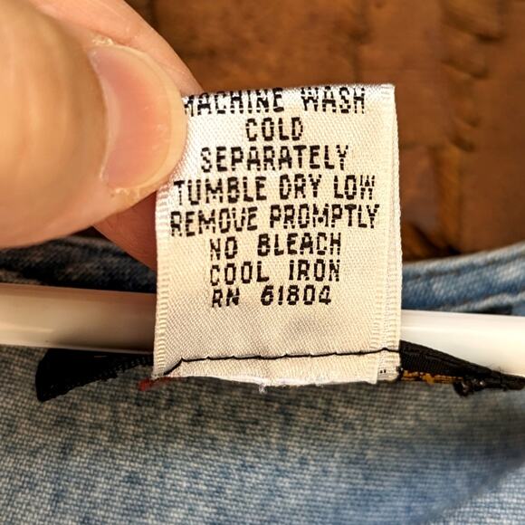 Vintage Truly Yours Dress Women's Size 10P Denim Button Down Jumper - Picture 6 of 8